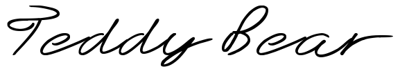 Teddy Bear Font Image