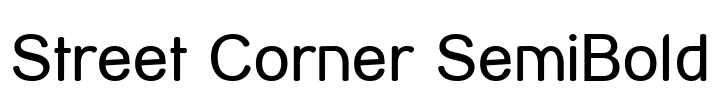 Street Corner SemiBold Font Image
