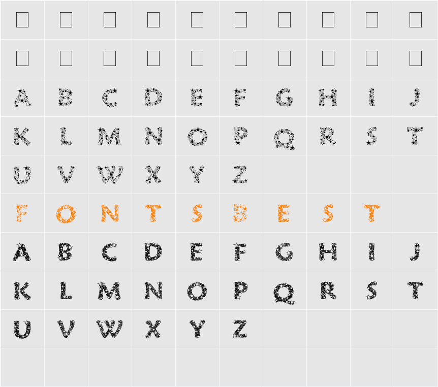 Razzle Dazzle Character Map