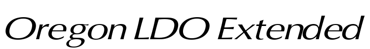 Oregon LDO Extended Font Image
