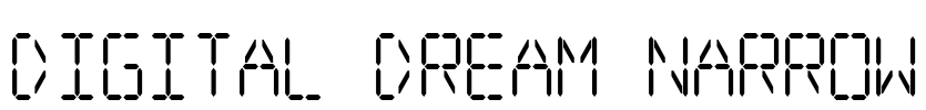 Digital dream Narrow Font Image