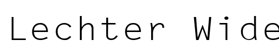 Lechter Wide Font Image
