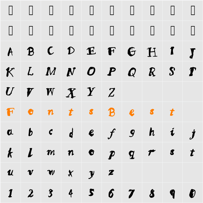 MQSSketchy Character Map