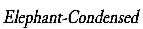 Elephant-Condensed Font Image