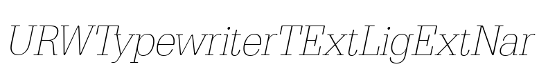 URWTypewriterTExtLigExtNar Font Image