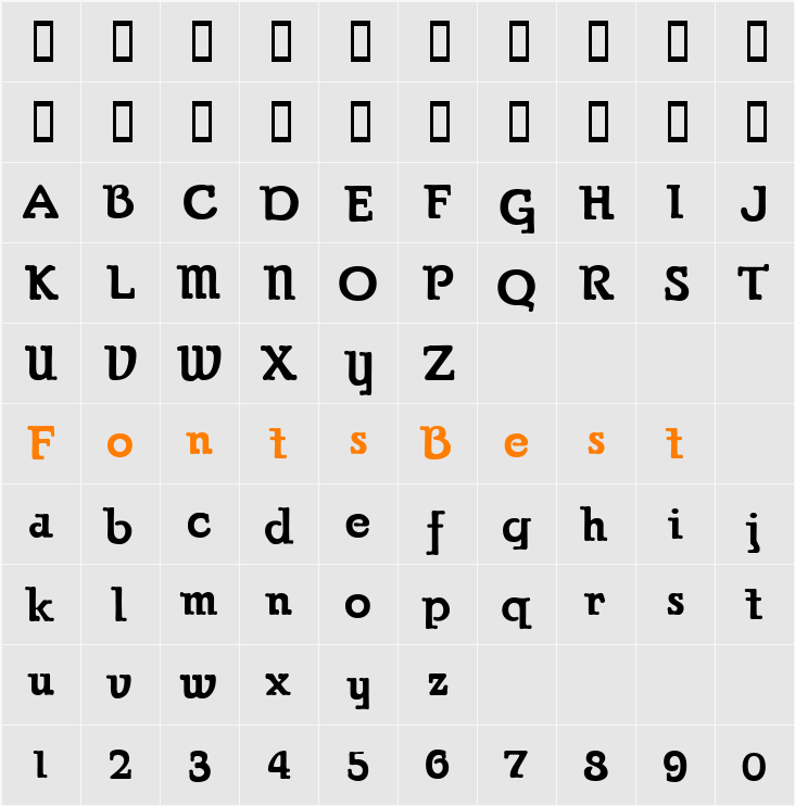 Parsons Character Map