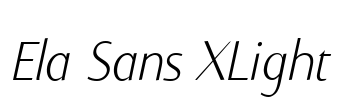 Ela Sans XLight