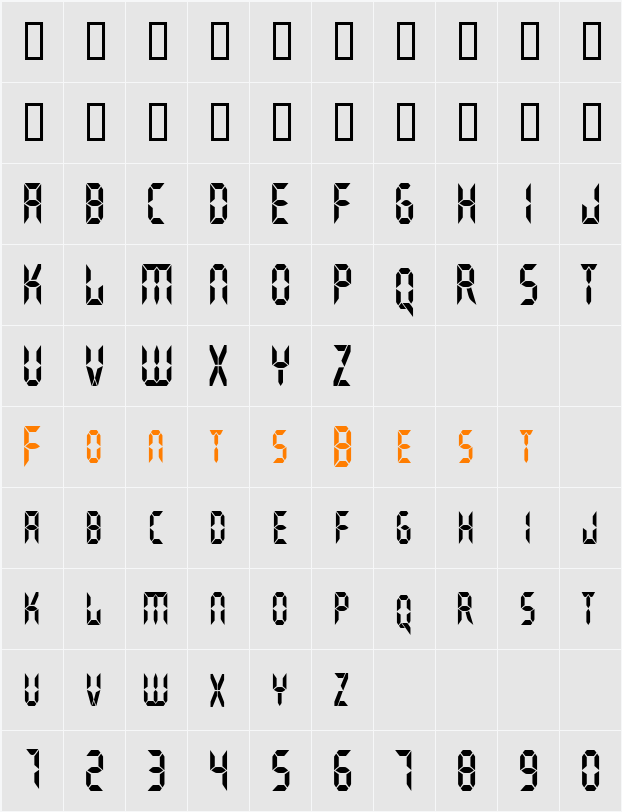 GhostMachineCondensed Character Map