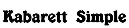Kabarett Simple Font Image