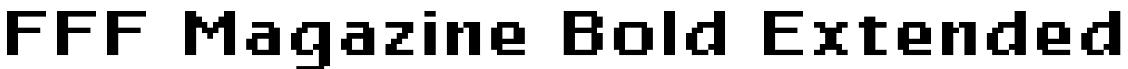 FFF Magazine Bold Extended Font Image