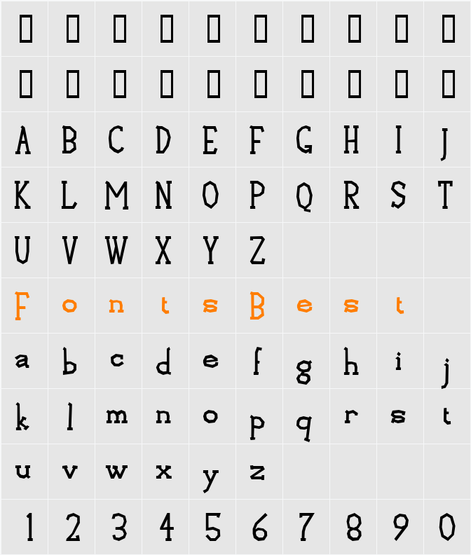 Empanel Character Map
