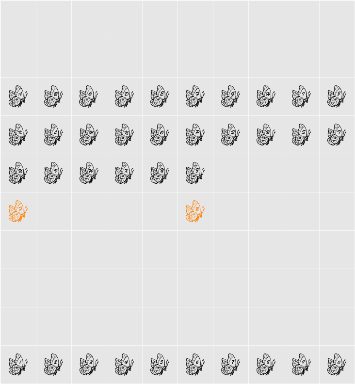 LMS Beautiful Butterfly Character Map