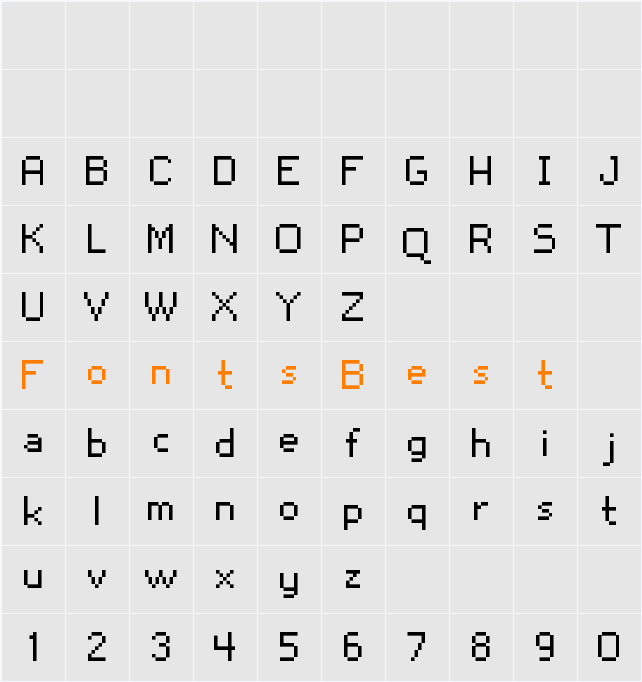 snoot.org pixel10 Character Map