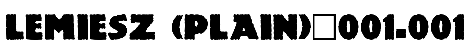 Lemiesz (Plain):001.001 Font Image