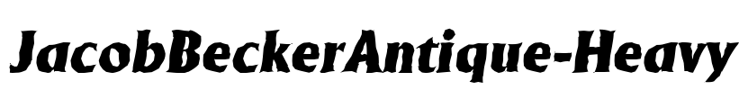 JacobBeckerAntique-Heavy Font Image