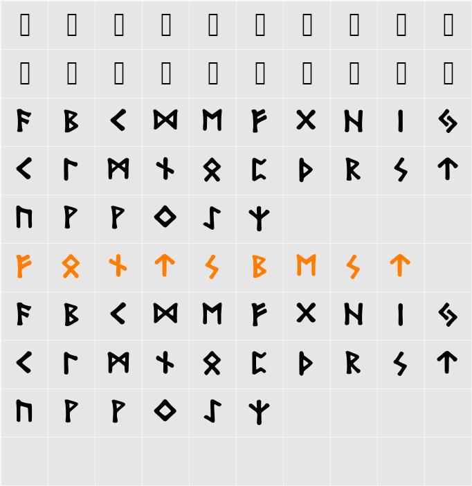 Bubble_Runes Character Map
