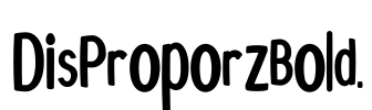 DisProporzBold. Font Image