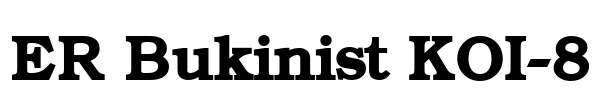 ER Bukinist KOI-8 Font Image
