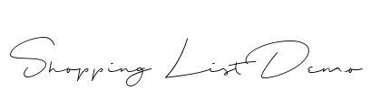 Shopping List Demo Font Image