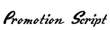 Promotion Script Font Image
