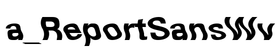 a_ReportSansWv Font Image