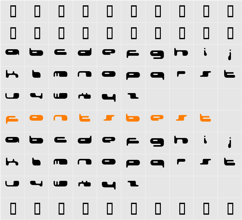08 02 03 Character Map