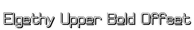 Elgethy Upper Bold Offset Font Image