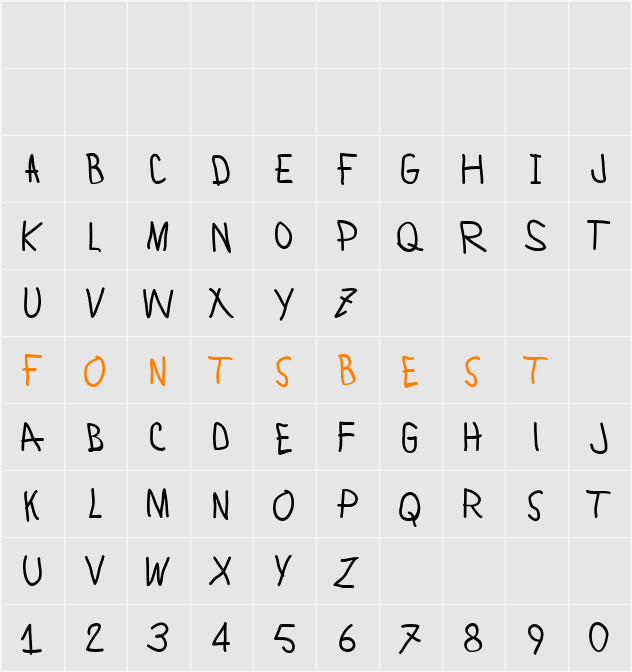 Lamiar Bold Character Map