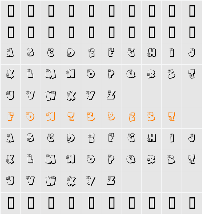 KR Boo! Character Map