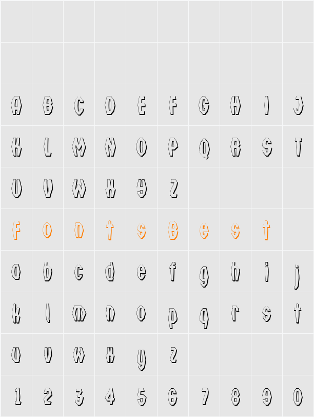 a_Technics3DFsy Character Map