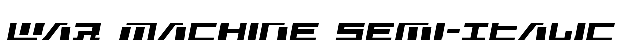 War Machine Semi-Italic