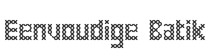 Eenvoudige Batik  Font Image