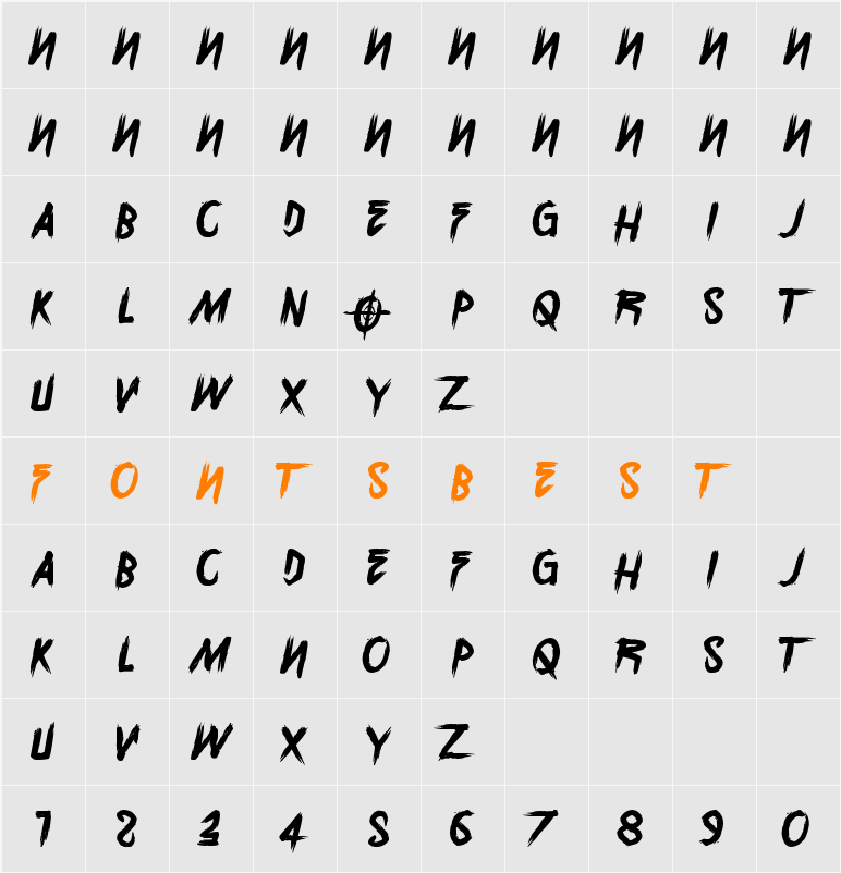 Overdrive Sunset Character Map