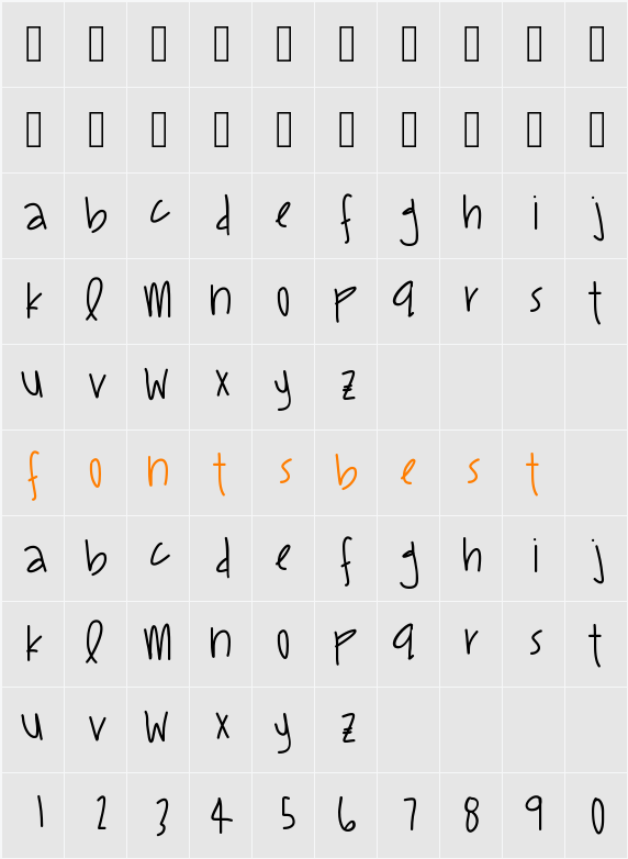 OwnThatShhhh Character Map