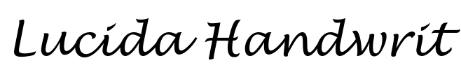 Lucida Handwrit