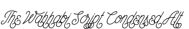 The Wahhabi Script Condensed Alt Font Image