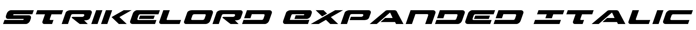 Strikelord Expanded Italic Font Image