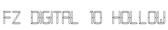 FZ DIGITAL 10 HOLLOW Font Image