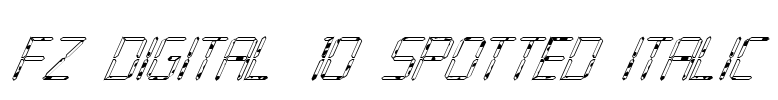 FZ DIGITAL 10 SPOTTED ITALIC Font Image