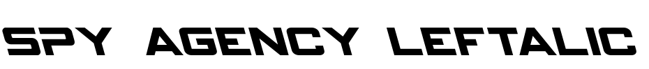 Spy Agency Leftalic Font Image