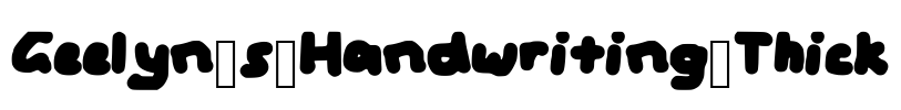 Geelyn_s_Handwriting_Thick Font Image