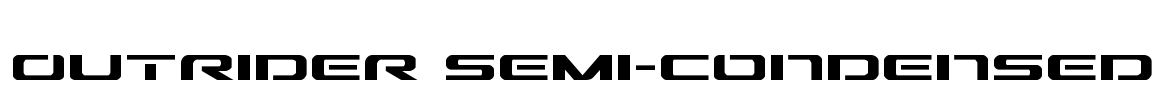 Outrider Semi-Condensed Font Image