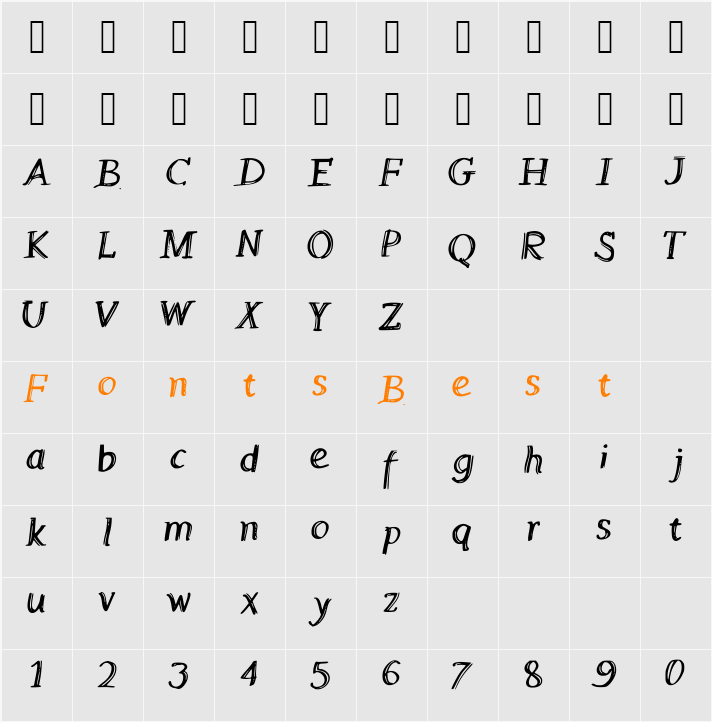 dodoy Character Map