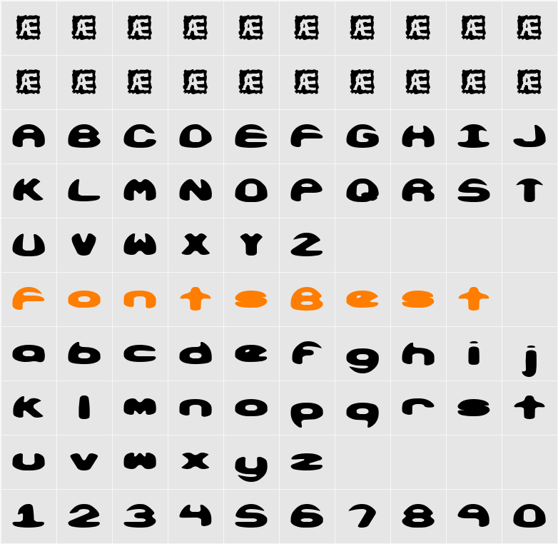 Obloquy Solid (BRK) Character Map