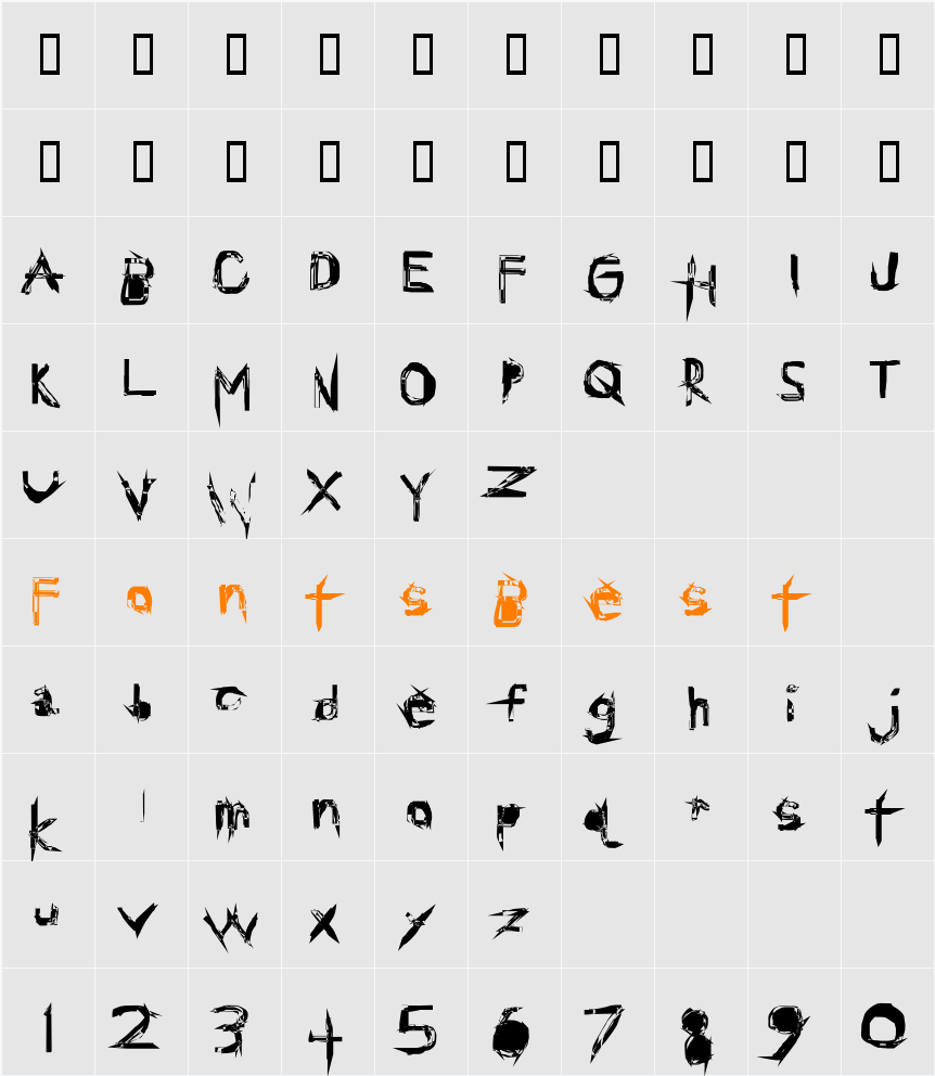 Frustration Character Map