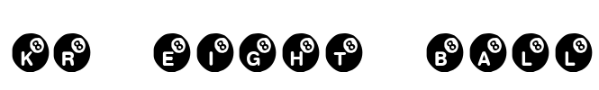 KR Eight Ball Font Image