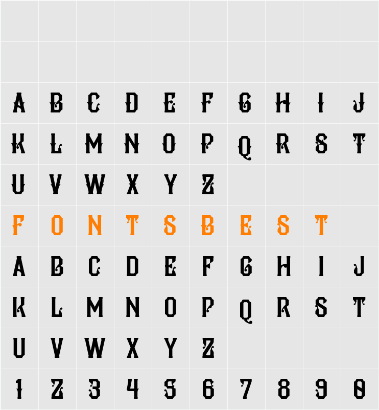 Pilar Typeface Character Map