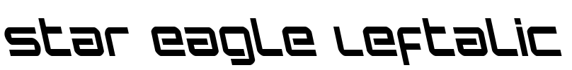 Star Eagle Leftalic Font Image