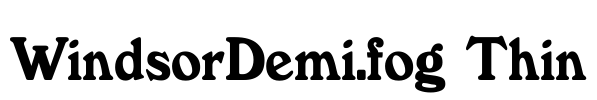 WindsorDemi.fog Thin Font Image