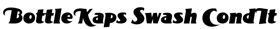 BottleKaps Swash CondIt Font Image